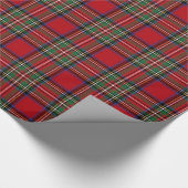 Pset Black Red Check Rustic Pattern Cadeaupapier (Hoek)
