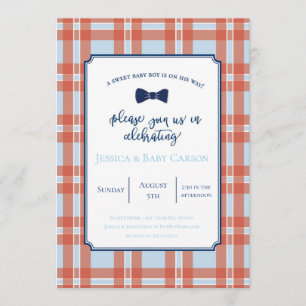 Pset Bow Stropdas Baby Boy Shower Uitnodiging