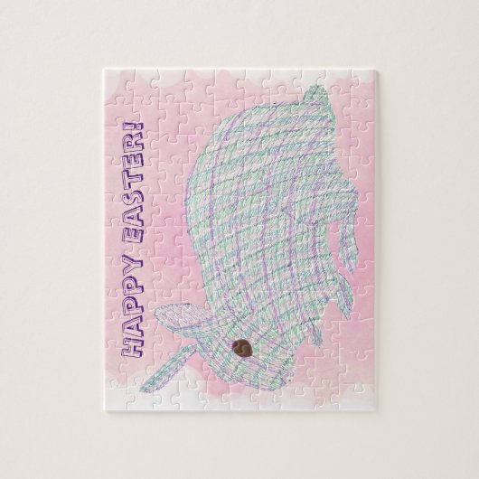 Pset Bunny Rabbit Happy Easter Puzzles Legpuzzel (Verticaal)