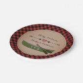 Pset Canoe + Arrows Rustic Wedding Papieren Bordje (Gekanteld)
