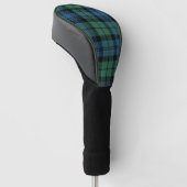 Pset Clan Campbell Rustic Green Tartan Golfheadcover (Schuin)
