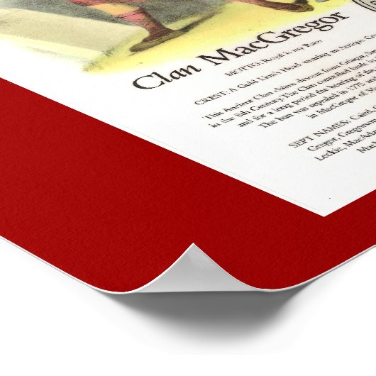 Pset Clan MacGregor op Canvas Poster (Hoek)