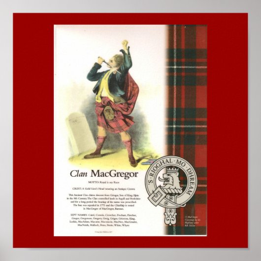 Pset Clan MacGregor op Canvas Poster (Voorkant)