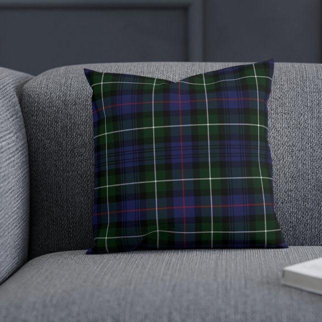 Pset Clan MacKenzie Paars Green Tartan Rustic Kussen (Rustic Plaid Elegant MacKenzie Tartan Throw Pillow)