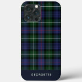 Pset Clan MacKenzie Paars Tartan Aangepast Case-Mate iPhone Case (Achterkant)