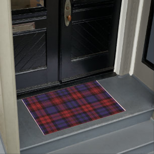 Pset Clan MacLachlan Red Paars Check Tartan Deurmat