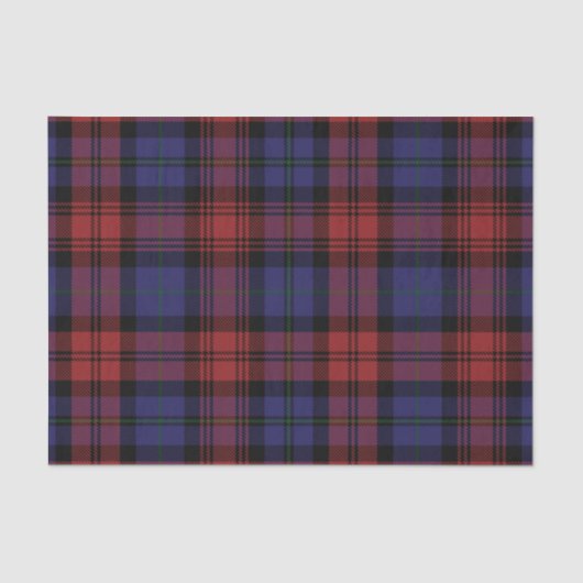Pset Clan MacLachlan Red Paars Check Tartan Tissuepapier (Voorkant)