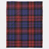 Pset Clan MacLachlan Tartan Red Paarse check Fleece Deken (Voorkant)