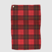 Pset Clan Wallace Red Black Check Tartan Golfhanddoek (Voorkant)