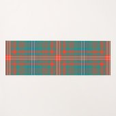 Pset Clan Wilson Oranje Turquoise Check Tartan Yogamat (Voorkant (horizontaal))