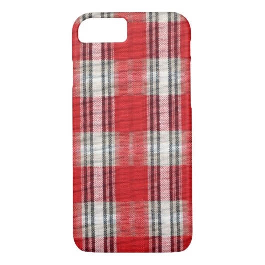 Pset Cozy Red en White Winter Abstract Case-Mate iPhone Case (Achterkant)
