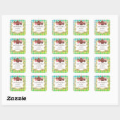 Pset Cupcake Cookie Cookie Packaging Pop Vierkante Sticker (Vel)