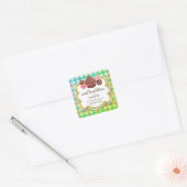 Pset Cupcake Cookie Cookie Packaging Pop Vierkante Sticker (Envelop)