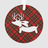 Pset Dachshund-kerstboomversiering Ornament (achterkant)