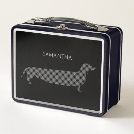 Pset Dachshund op Black