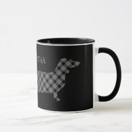 Pset Dachshund op Black Mok