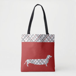 Pset Dachshund op Red Draagtas