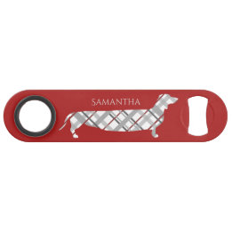 Pset Dachshund op Red Speed Flessenopener
