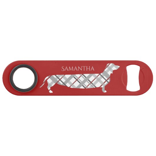 Pset Dachshund op Red Speed Flessenopener (Voorkant (Horizontaal))