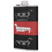 Pset Dachshunds on Striped Personalized Heupfles (Links)