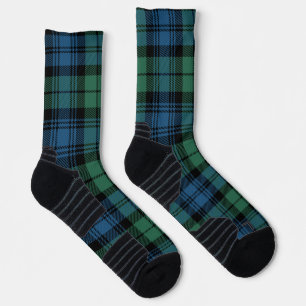 Pset Elegant Clan Campbell Green Check Tartan Sokken