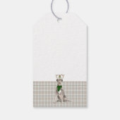 Pset en Irish Wolfhound Hondenliefhebber Kerstmis Cadeaulabel (Achterkant)