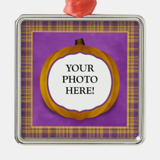 Pset Halloween Pumpkin Aangepaste fotoversiering Metalen Ornament