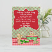 Pset Holiday Cookie Swap Uitnodiging (Staand voorkant)