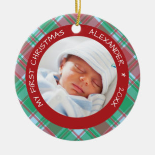 Pset I Baby's First Kerstfoto Keramisch Ornament