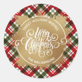 Pset-kersthomemade Holiday Baking Ronde Sticker (Voorkant)