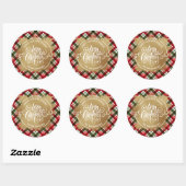 Pset-kersthomemade Holiday Baking Ronde Sticker (Vel)