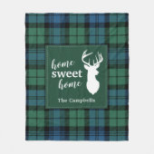 Pset Kerstmis Clan Campbell Rustic Tartan Fleece Deken (Voorkant)