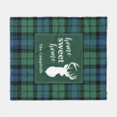 Pset Kerstmis Clan Campbell Rustic Tartan Fleece Deken (Voorkant (Horizontaal))