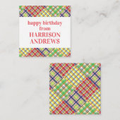 Pset Madras - Aangepaste kaartjes voor cadeautjes (Voorkant / Achterkant)