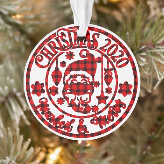 Pset Mask & Merry Photo Kerstmis Ornament (Boom)