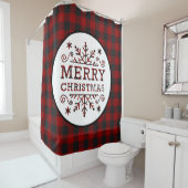 Pset Merry Kerstmis Douchegordijn (In situ)