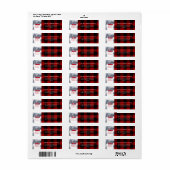 Pset Merry Kerstrustic Forest, adres vrachtwagen Etiket (Full Sheet)