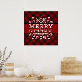 Pset Merry-kerstsnowflake Poster (Keuken)