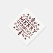 Pset Merry-kerstsnowflake Servet (Hoek)
