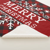 Pset Merry-kerstsnowflake Sherpa Deken (3/4)