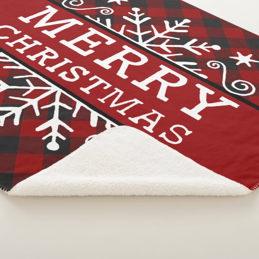 Pset Merry-kerstsnowflake Sherpa Deken (3/4)