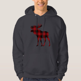 Pset Moose Hoodie Hooded Sweatshirt Red en Black