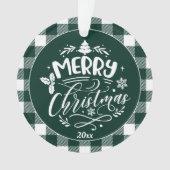 Pset Pattern Merry-kerstfoto Ornament (voorkant)