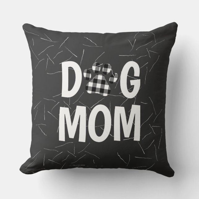 Pset Paw DOG MOM Text met Haar Kussen (Voorkant)