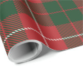 Pset Red Green Gecontroleerd Tartan Cadeaupapier (Rol Hoek)