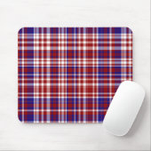 Pset, rood, wit, blauwe kleur. 01-MOUSEPAD Muismat (Met muis)