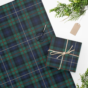 Pset Rustic Clan Robertson Check Tartan Cadeaupapier