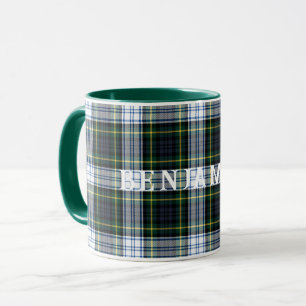 Pset Scottish Clan Gordon Green White Tartan Mok