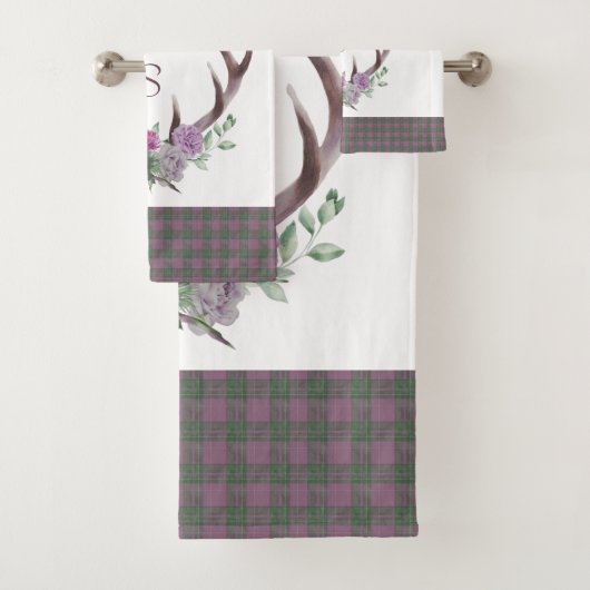 Pset Scottish Pattern Bad Handdoek (Insitu)