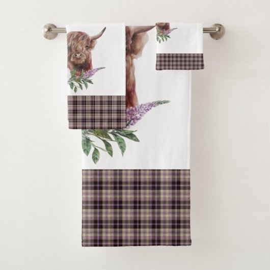 Pset Scottish Pattern Bad Handdoek (Insitu)